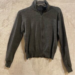 Anthropologie Sweater Women’s Medium Gray Wool Blend Cardigan Stand Collar